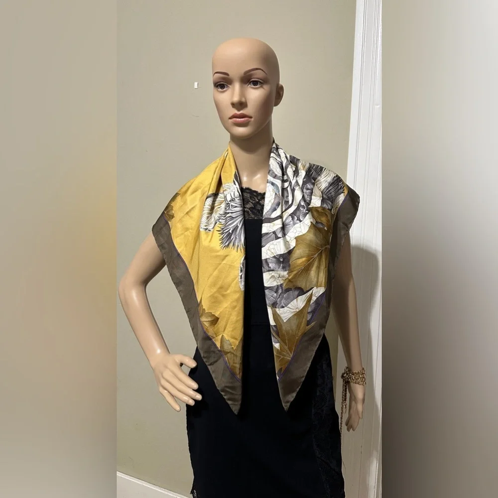 Salvatore Ferragamo Zebra Print Silk Scarf